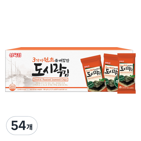 삼육김 도시락김, 4g, 54개
