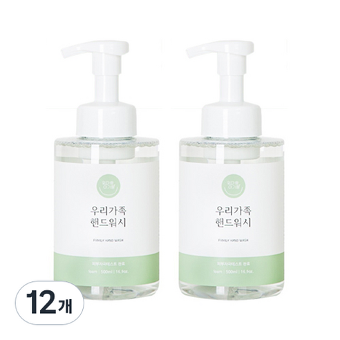 엄마랑아기랑 우리가족 핸드워시, 500ml, 12개