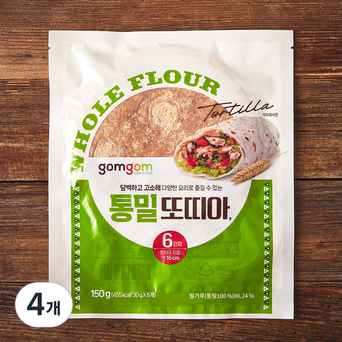 곰곰 통밀또띠아 6인치, 150g, 4개