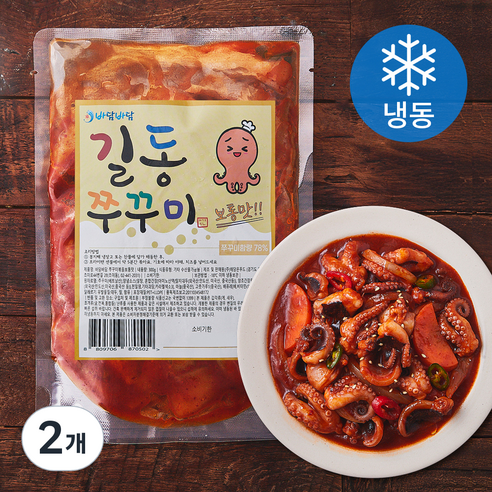 바담바담 길동쭈꾸미 볶음 보통맛 (냉동), 2개, 300g