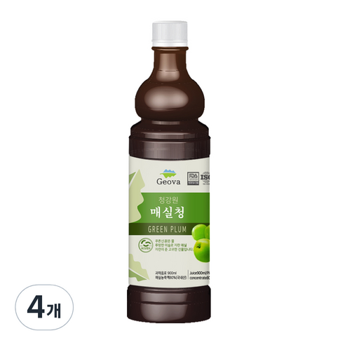 건강스토리 매실청, 4개, 900ml