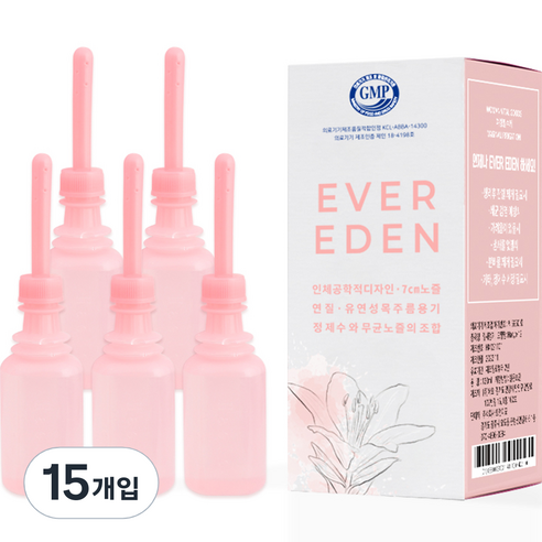 에버에덴 일회용 여성 질세정기, 120ml, 15개입