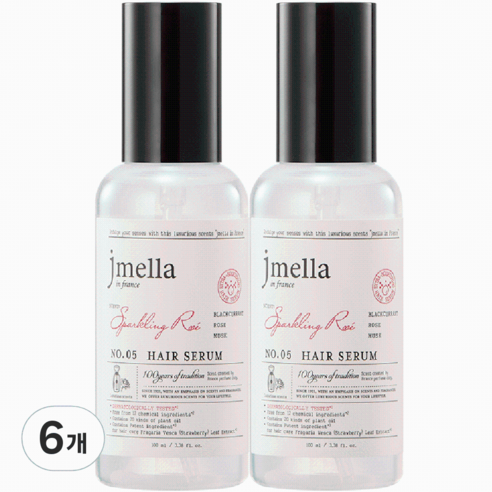 제이멜라 인 프랑스 스파클링 로제 헤어 세럼, 100ml, 6개