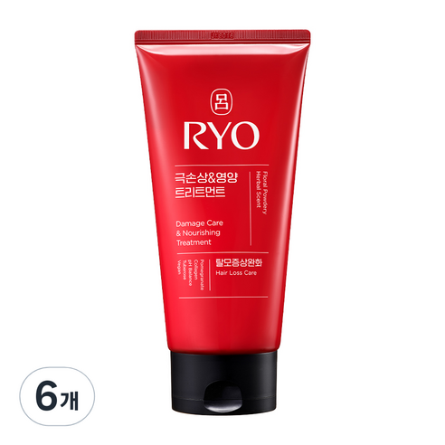 려 함빛 극손상 & 영양 트리트먼트 탈모증상완화 플로럴 파우더리향, 300ml, 6개