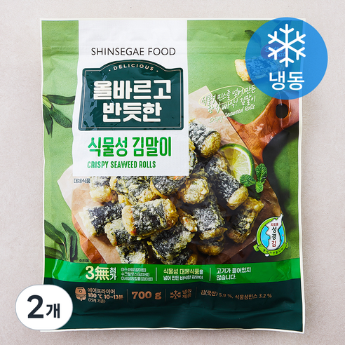 신세계푸드 올바르고 반듯한 식물성 김말이 (냉동), 700g, 2개