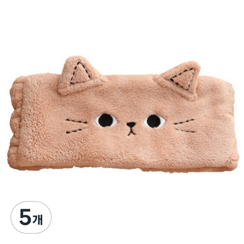 엠케이존 와이드 고양이 세안 헤어밴드, 핑크, 5개