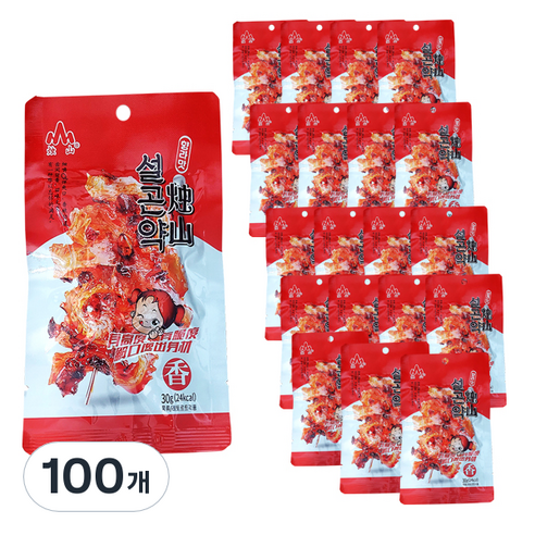 주샨 향라웨이 설곤약 간식, 30g, 100개