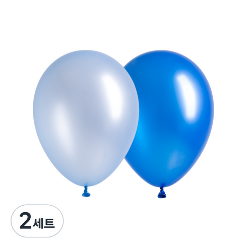 셈퍼텍스 풍선 13cm 2종 x 100p 세트, 펄아주르, 펄블루, 2세트