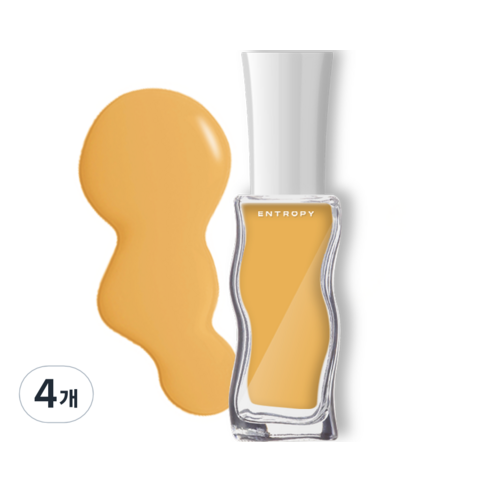 엔트로피메이크업 필 오프 네일, 머스타드, 10ml, 4개
