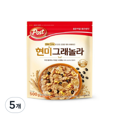포스트 현미 그래놀라 시리얼, 500g, 5개