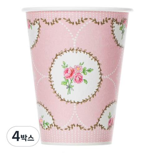 블린 스윗 티타임 블루 종이컵 260ml, 10개입, 4개