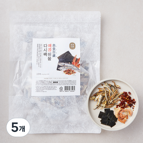 어식백세 매콤해물 다시팩, 16g, 15개입, 5개