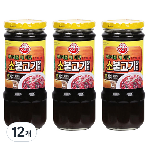 오뚜기 소불고기 양념, 480g, 12개