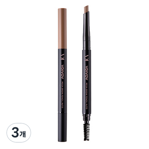 비디보브 메가 브로우 펜슬 오토 0.35g, 1호 라이트 브라운, 3개