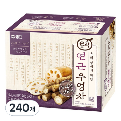 순작 연근우엉차, 0.8g, 40개입, 6개