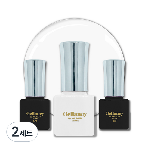 벨랑시 원스텝 젤네일 5ml + 젤네일 베이스 5ml + 젤네일 탑 5ml 세트, 2세트, 벨랑시 베이스 5ml+SN 03 퓨어 화이트 5ml+벨랑시 탑 5ml