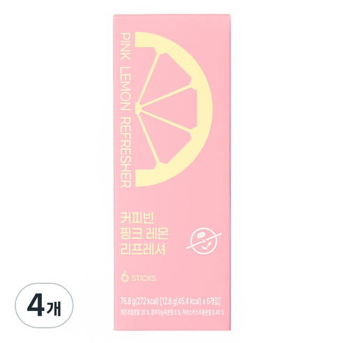 커피빈 핑크 레몬 리프레셔 차 12.8g, 4개, 6개입