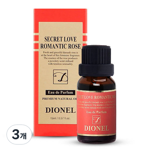 디오넬 시크릿 러브 로맨틱 로즈 여성청결제, 15ml, 3개
