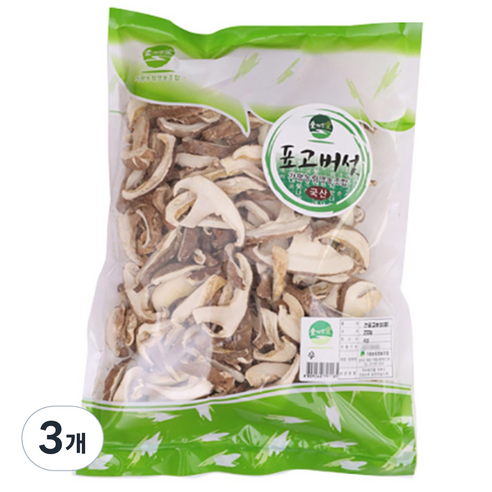 숲자연애 건표고 채, 200g, 3개