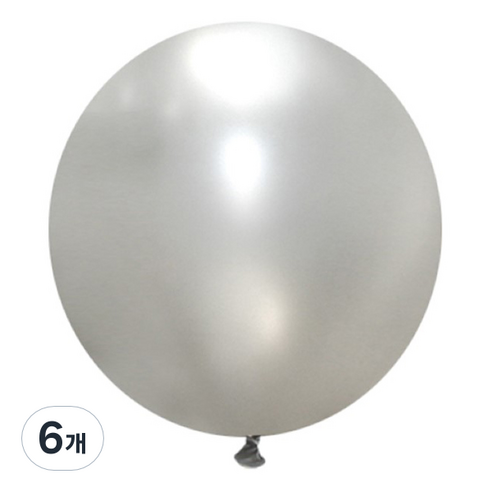 제이벌룬 셈퍼텍스 90cm 대형풍선, 481 펄 실버, 6개