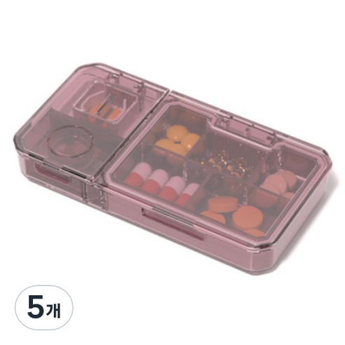 스타리움 알약 커팅 분쇄기 보관통 레드, 5개