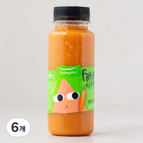 풀무원녹즙 프레시업 당근망고지 주스, 190ml, 6개