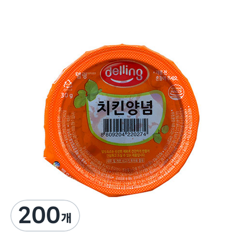 델링 치킨양념 디핑소스, 30g, 200개