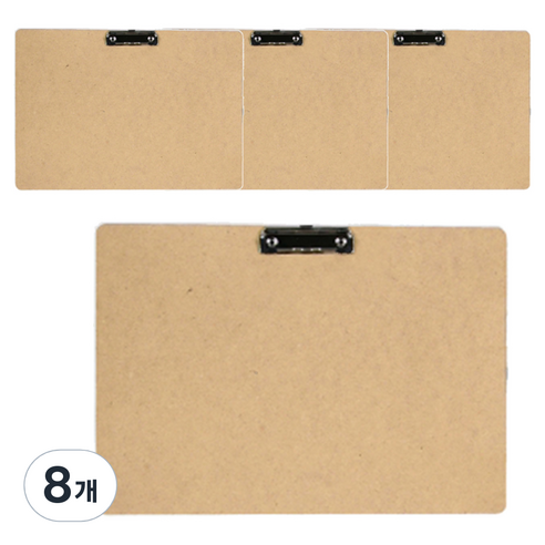 희망사무포인트 MDF 클립보드 A3 Mv508E 가로형, 우드, 8개
