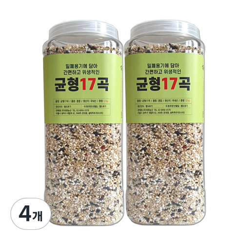 대한농산 통에담은 균형17곡, 2kg, 4개