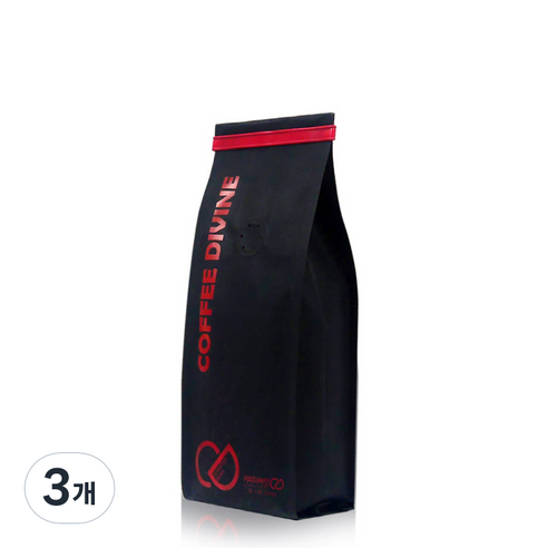 커피디바인 브라질옐로우버번 원두커피, 홀빈(분쇄안함), 200g, 3개
