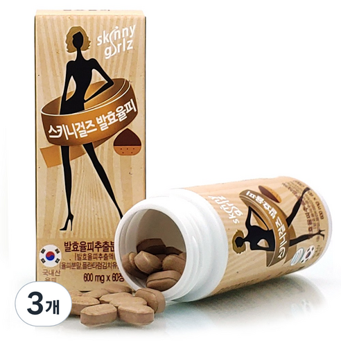 스키니걸즈 발효율피 36g, 3개, 60정, 60정