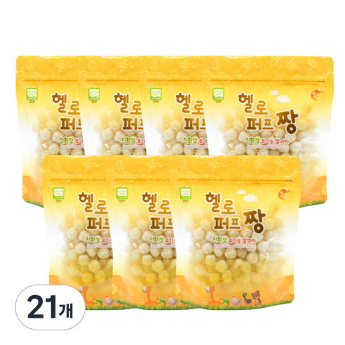 짱죽 유기농 쌀과자 25g, 양파볼, 21개