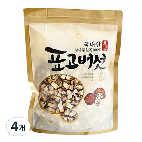 산천농원 참나무 원목 표고버섯 칩, 100g, 4개