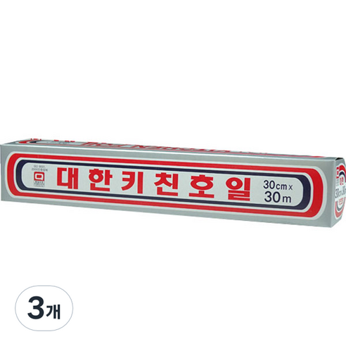 대한웰빙은박접시 대한키친호일 30cm x 30m, 3개