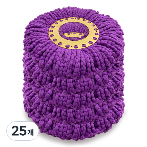 청소앤 핸드스핀 전용 걸레 보라 16cm, 25개