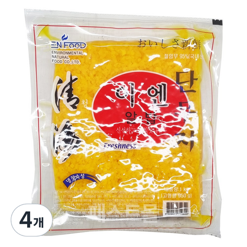 이엔 압축 일식 알밥 단무지, 1kg, 4개