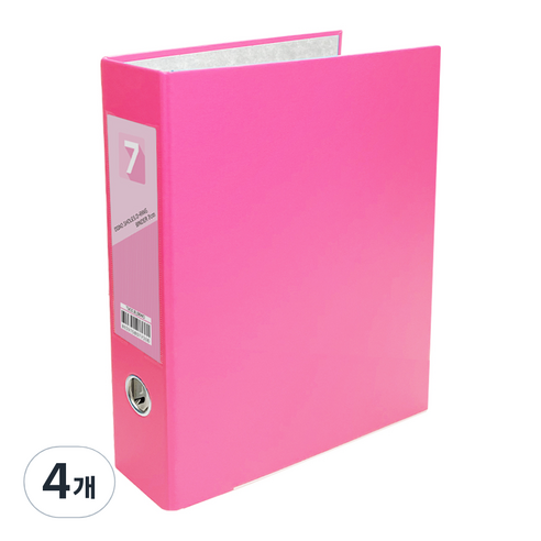 투코비 도노 D링 바인더 3공 A4 7cm, 핑크, 4개