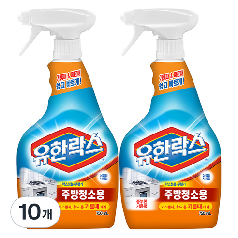 유한락스 주방청소용, 750ml, 10개