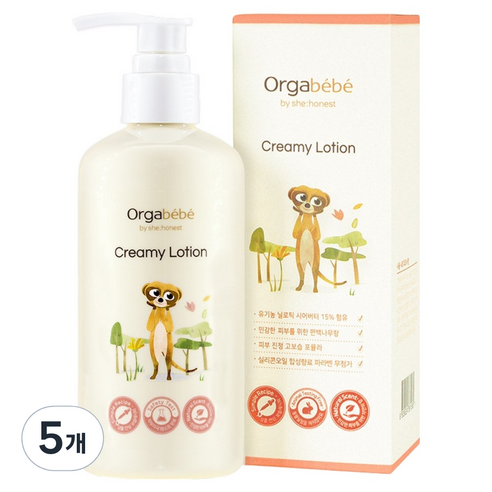 오가베베 유아용 크리미 고보습 올인원 로션, 300ml, 5개