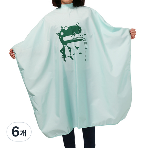 헤어베스트 핑클 미니 커트보, HBPK214 그린, 6개