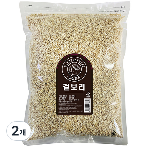 싱싱잡곡 겉보리쌀, 800g, 2개