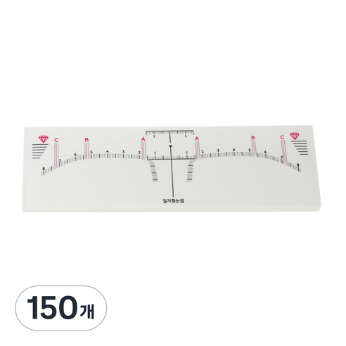 반영구 재료 일자형 눈썹 디자인 스티커, 혼합색상, 150개
