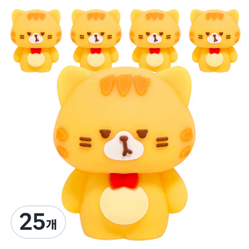 고양이 연필깎이, 노랑, 25개