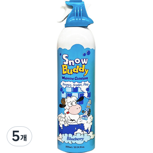 스노우버디 휘핑클렌저 블루베리, 300ml, 5개