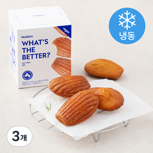 널담 비건 마들렌 레몬 3봉입 (냉동), 150g, 3개