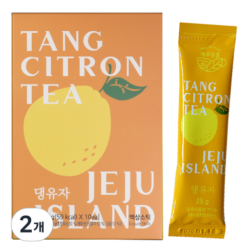 제주담움 댕유자 스틱 10p, 250g, 2개