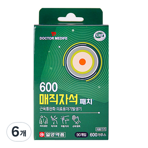 일양약품 근육통 600 매직 자석패치, 6개, 90개입