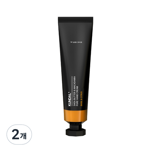 쿤달 시어버터 앤 마카다미아 퓨어 핸드크림 바질앤시트러스, 50ml, 2개