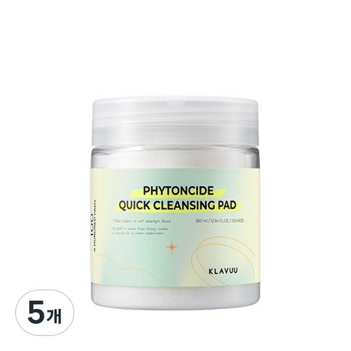클라뷰 피톤치드 퀵 클렌징 패드 380ml, 5개, 100개입