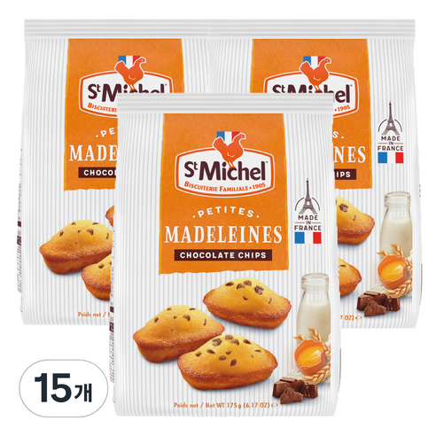 생미쉘 초코칩 마들렝, 175g, 15개